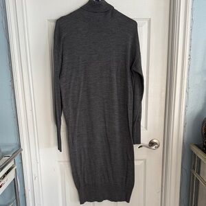 United Colors Of Benetton Charcoal Gray Turtleneck Sweater Dress